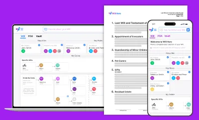 Easy to use Will creation process